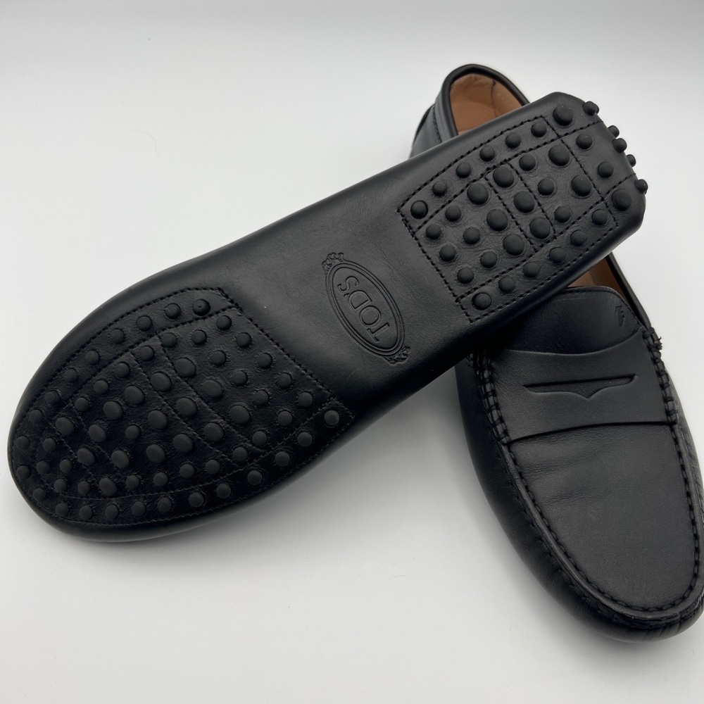 NEW Tods Womens Gommino Driving Penny Loafers Shoes Black Leather Slip On 11 - Picture 11 of 11